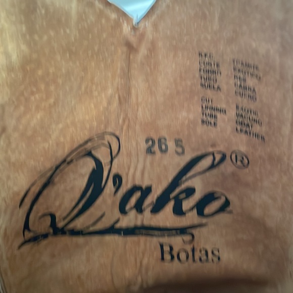 Rustic Square Toe Genuine Leather Floral Embroidered Cowboy Boots - Picture 5 of 6